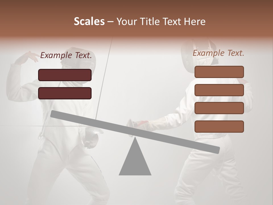 Couple Sport Fencing PowerPoint Template