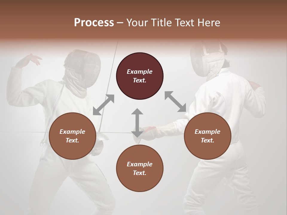 Couple Sport Fencing PowerPoint Template
