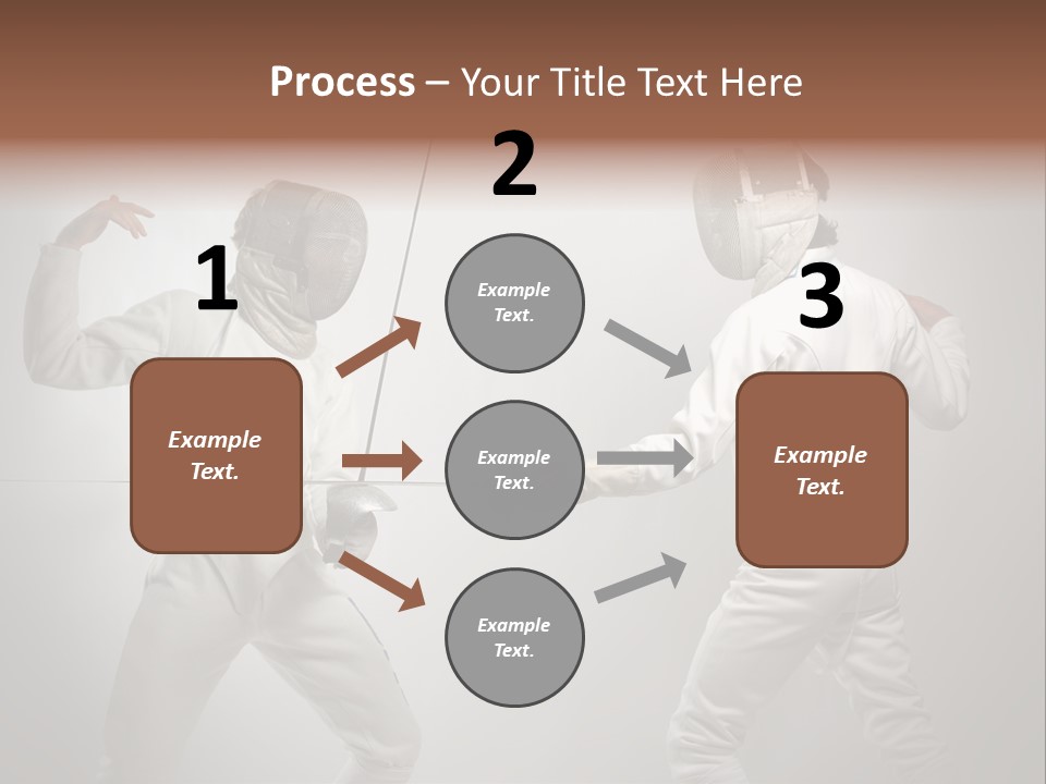 Couple Sport Fencing PowerPoint Template