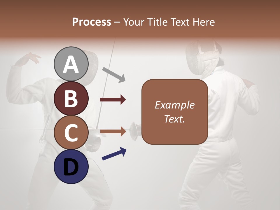 Couple Sport Fencing PowerPoint Template