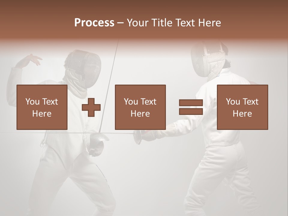 Couple Sport Fencing PowerPoint Template