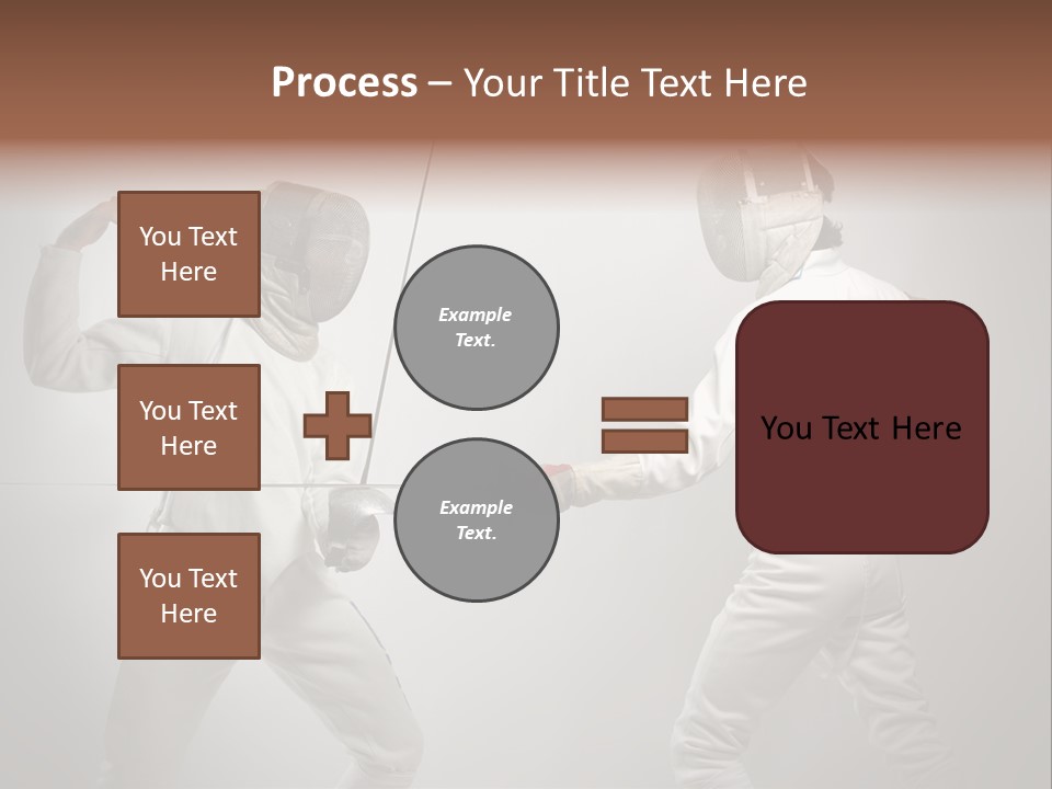 Couple Sport Fencing PowerPoint Template