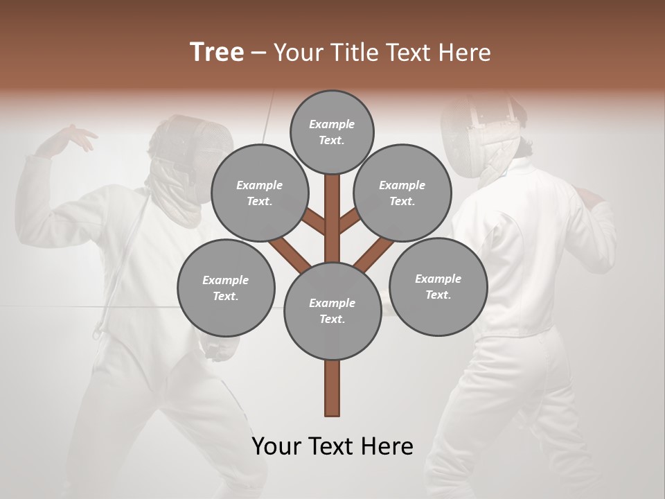Couple Sport Fencing PowerPoint Template