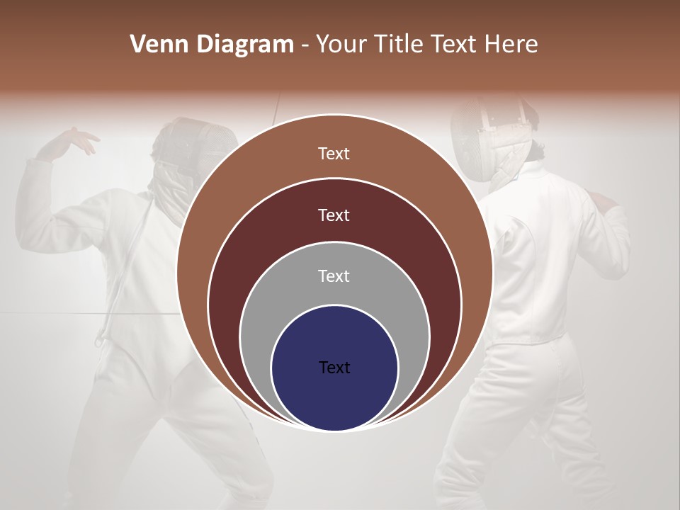 Couple Sport Fencing PowerPoint Template