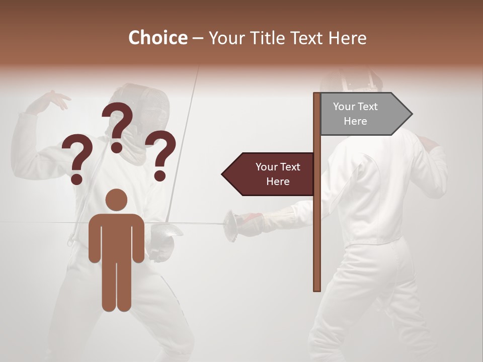 Couple Sport Fencing PowerPoint Template