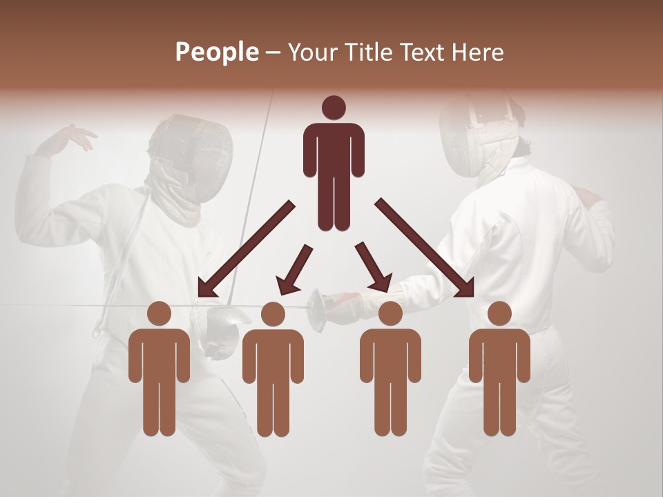 Couple Sport Fencing PowerPoint Template