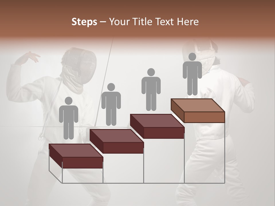 Couple Sport Fencing PowerPoint Template