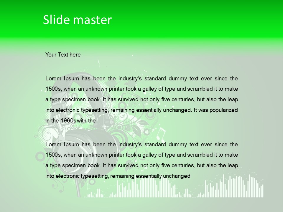 Musical Vector Swirl PowerPoint Template