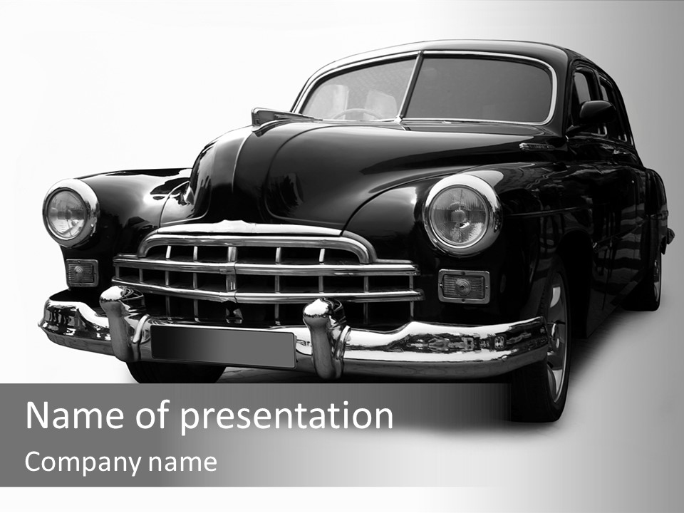 Cabriolet Front Restoring PowerPoint Template