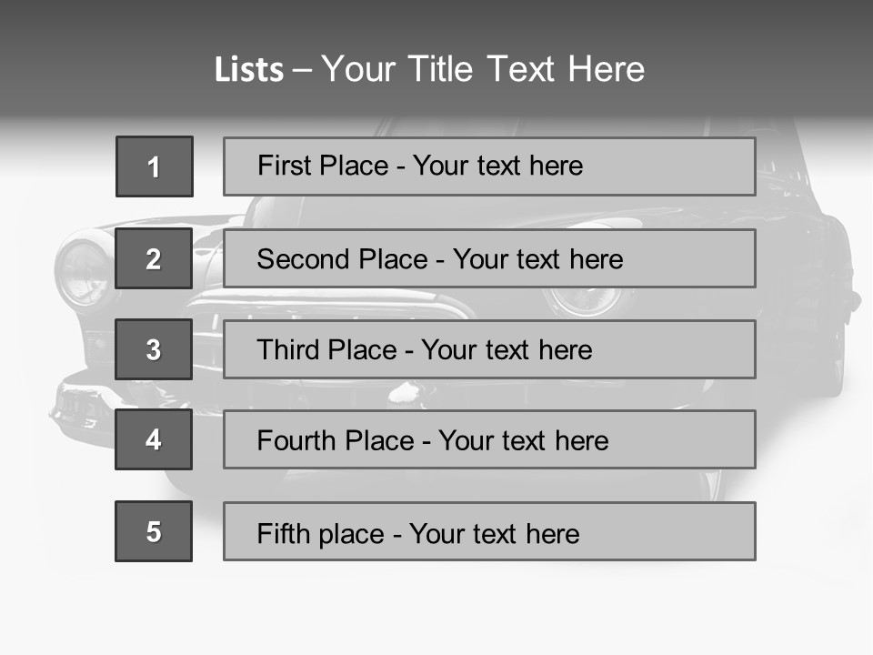 Cabriolet Front Restoring PowerPoint Template