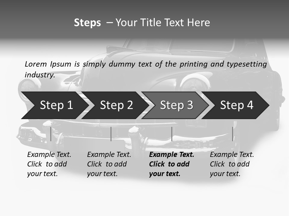 Cabriolet Front Restoring PowerPoint Template