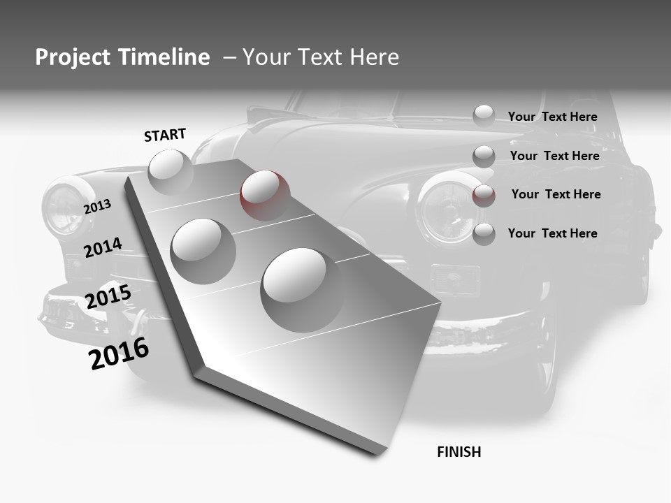 Cabriolet Front Restoring PowerPoint Template