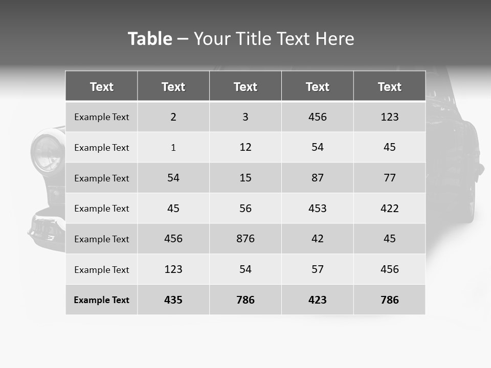 Cabriolet Front Restoring PowerPoint Template