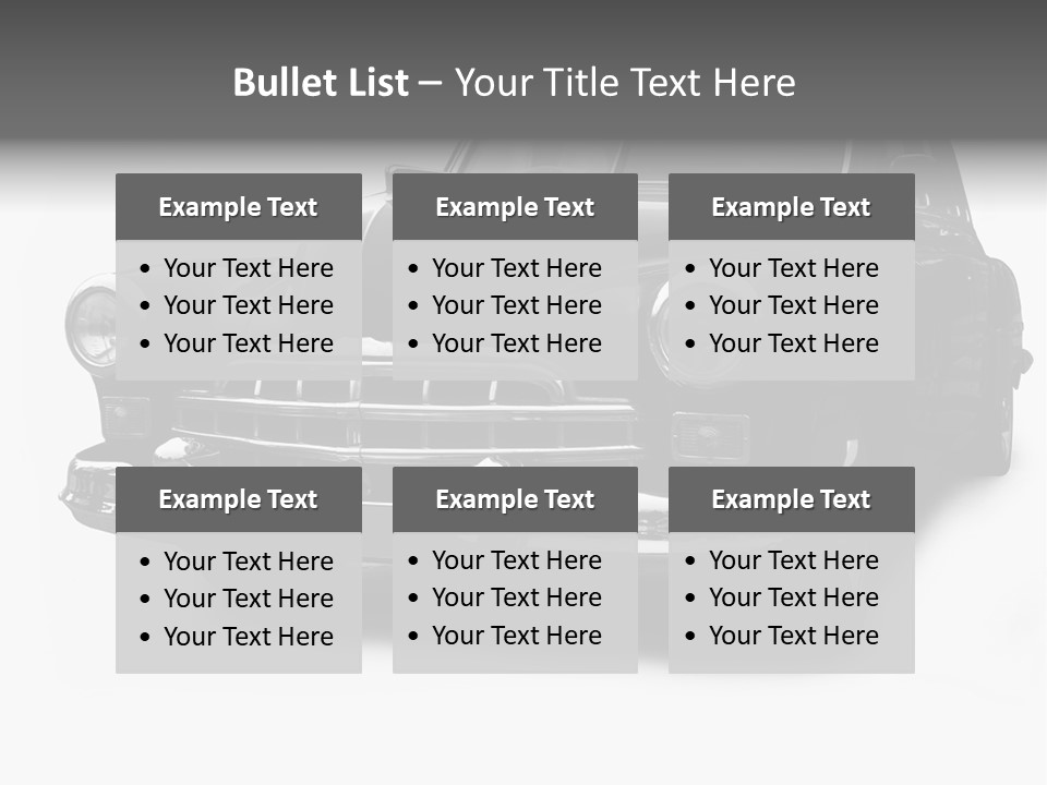 Cabriolet Front Restoring PowerPoint Template