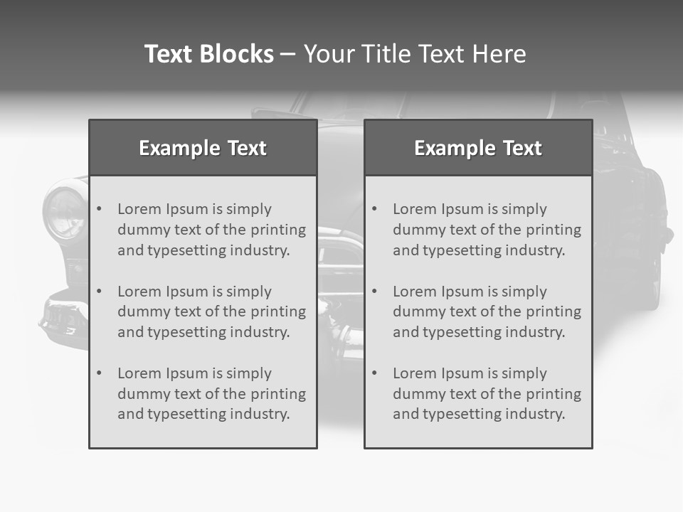 Cabriolet Front Restoring PowerPoint Template