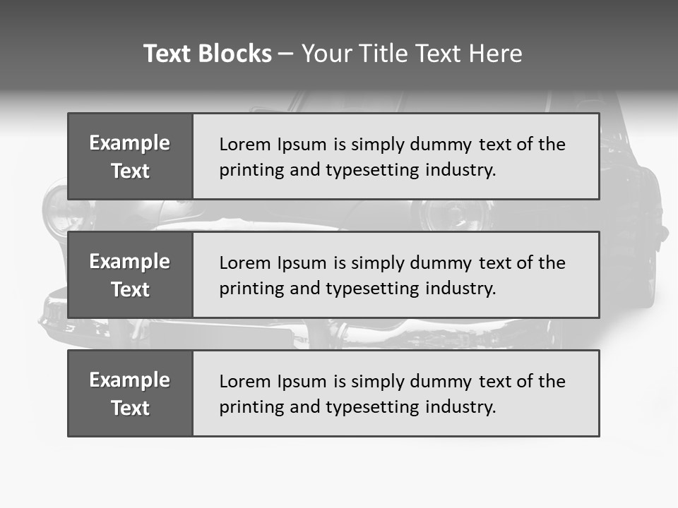 Cabriolet Front Restoring PowerPoint Template