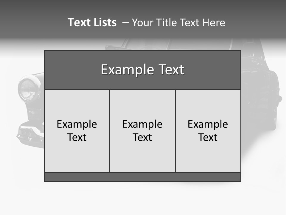 Cabriolet Front Restoring PowerPoint Template