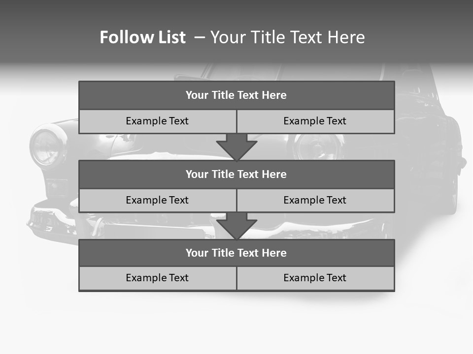 Cabriolet Front Restoring PowerPoint Template