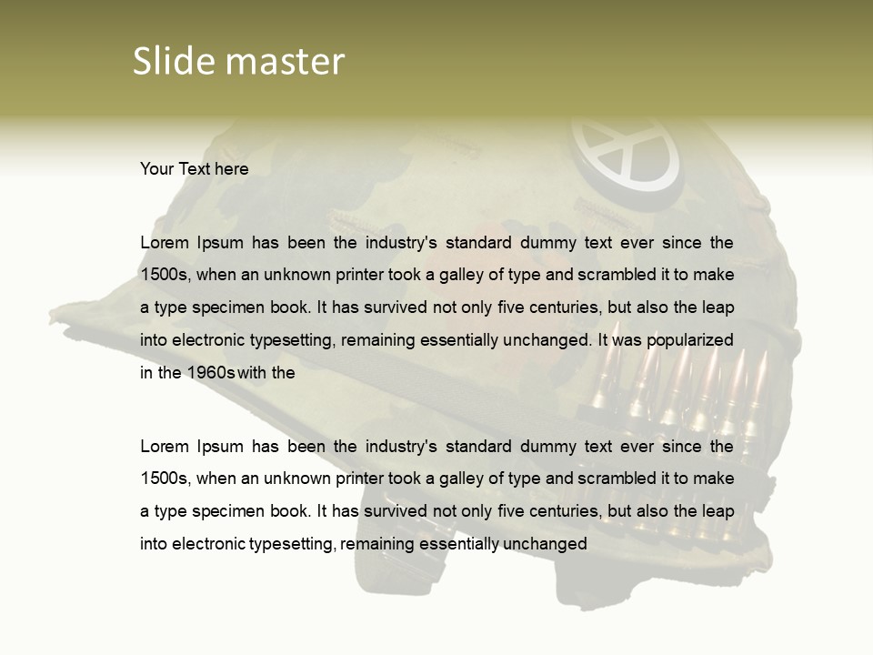 Peace White Tatty PowerPoint Template