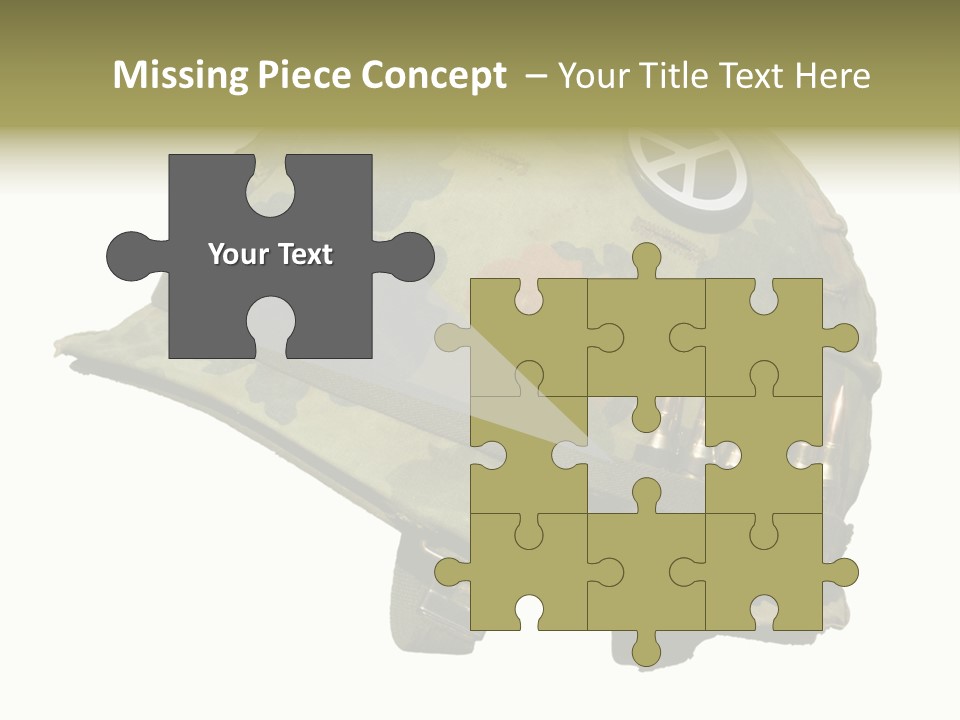 Peace White Tatty PowerPoint Template