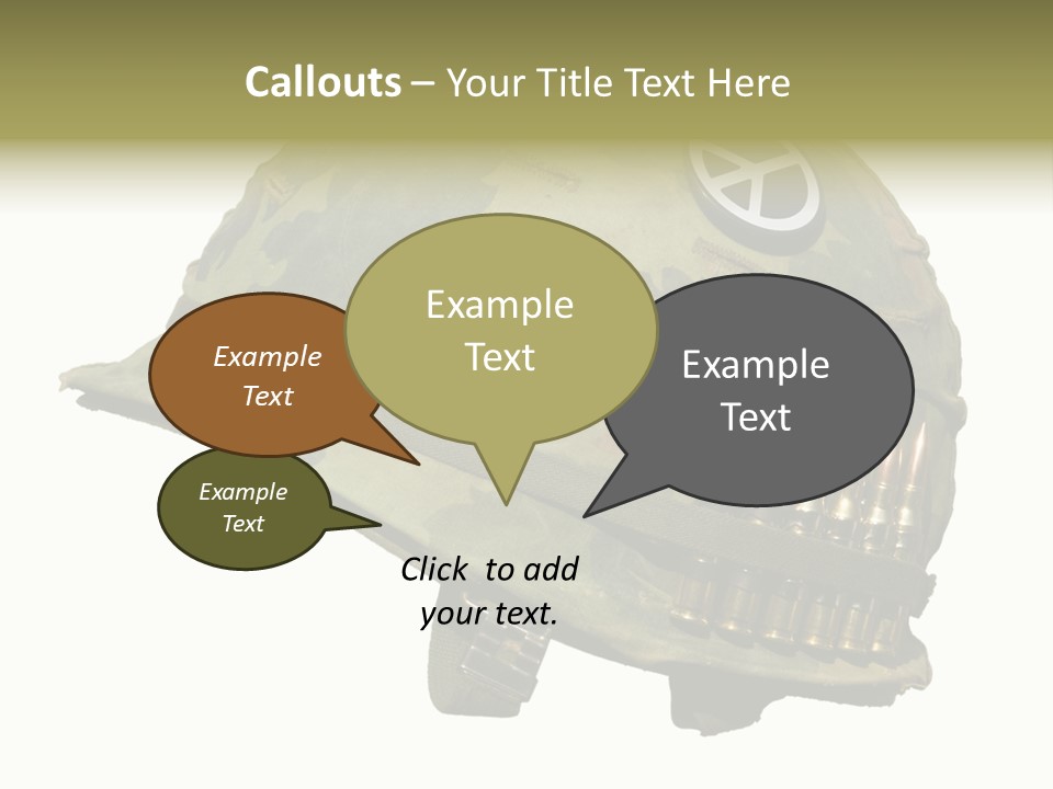 Peace White Tatty PowerPoint Template