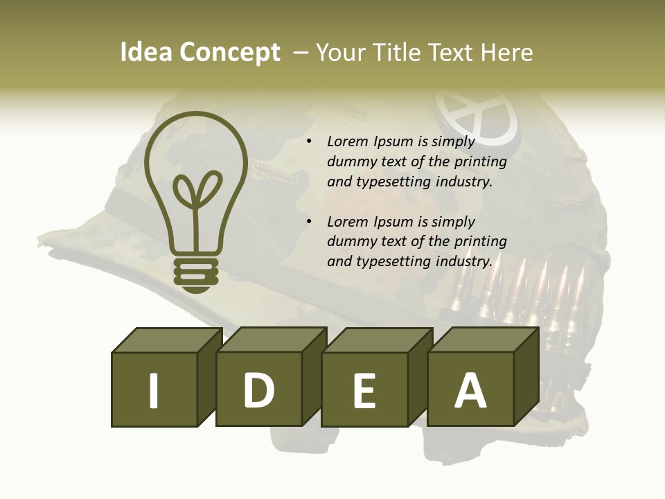 Peace White Tatty PowerPoint Template