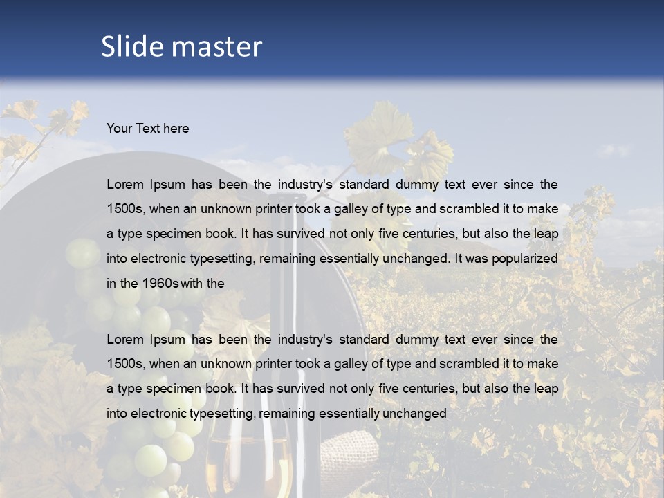 White Yard Sky PowerPoint Template