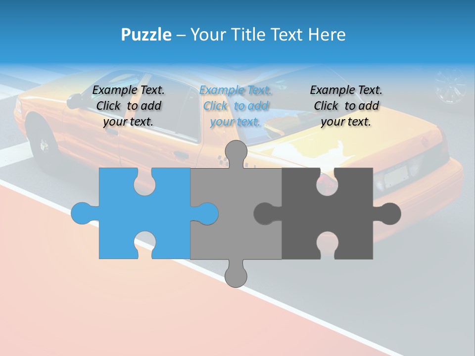 City Taxicab Cab PowerPoint Template