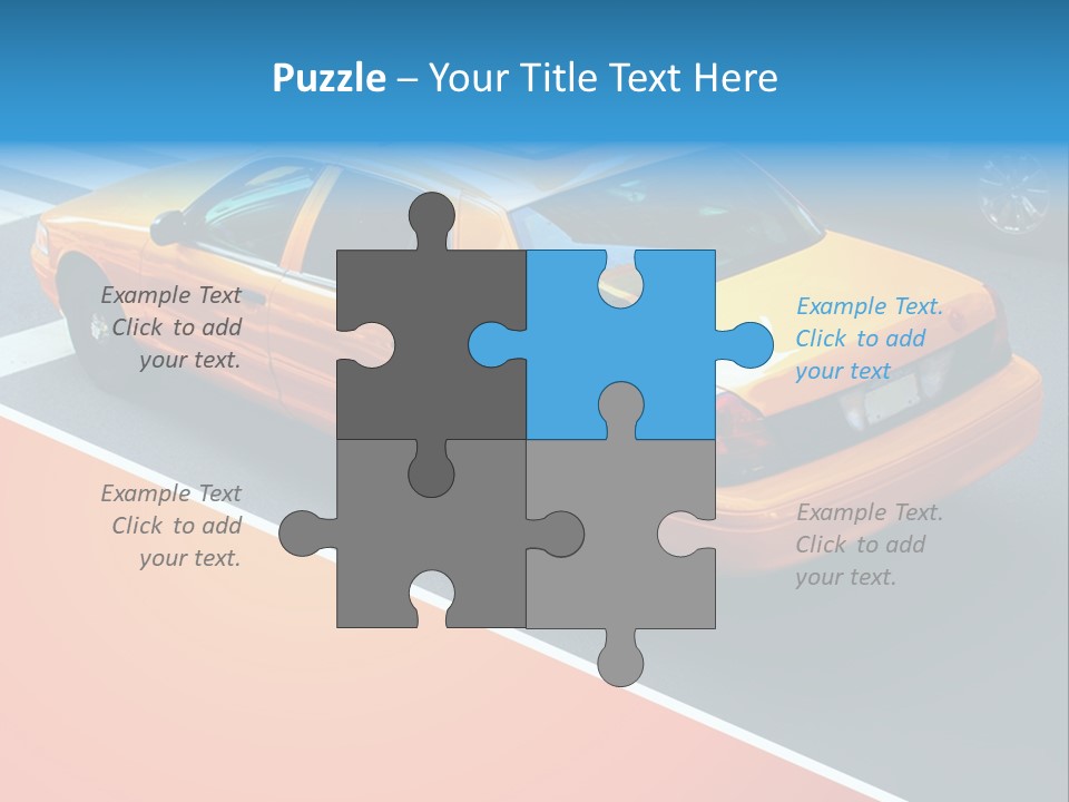 City Taxicab Cab PowerPoint Template