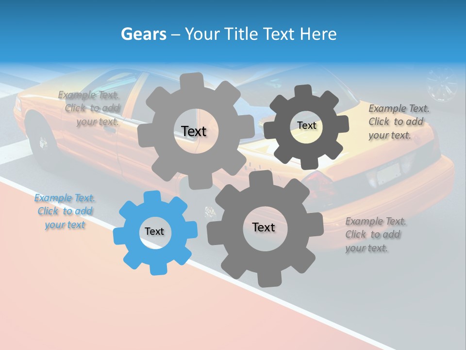 City Taxicab Cab PowerPoint Template