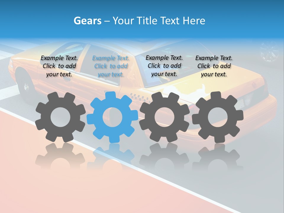 City Taxicab Cab PowerPoint Template