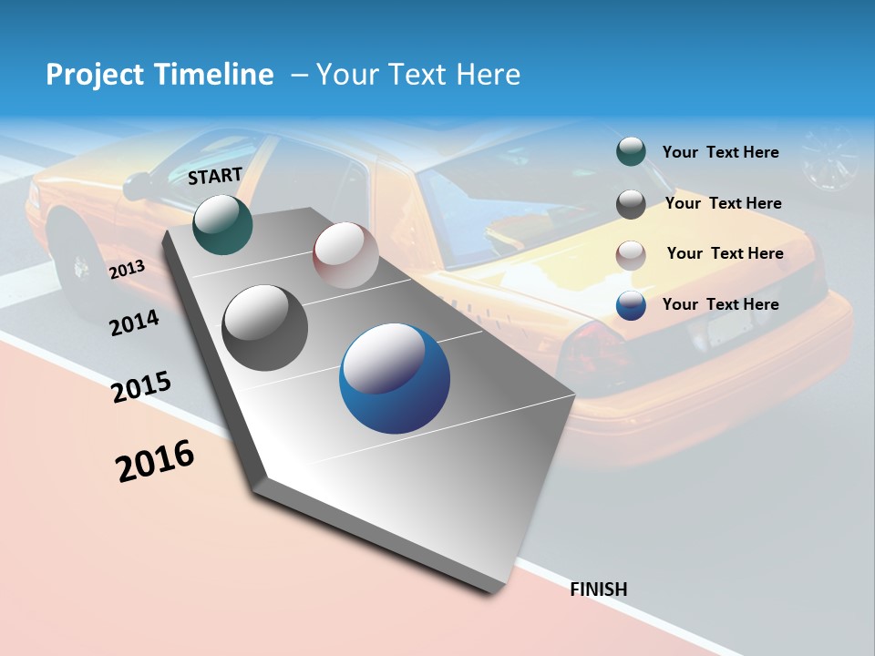 City Taxicab Cab PowerPoint Template