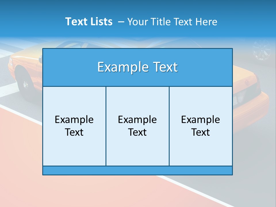 City Taxicab Cab PowerPoint Template