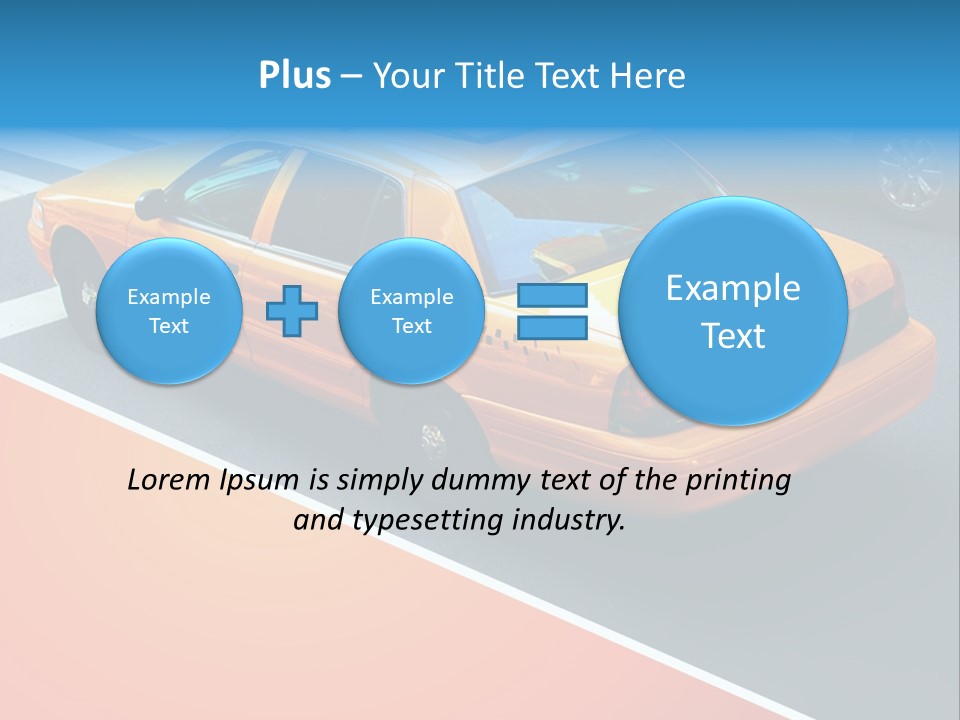City Taxicab Cab PowerPoint Template