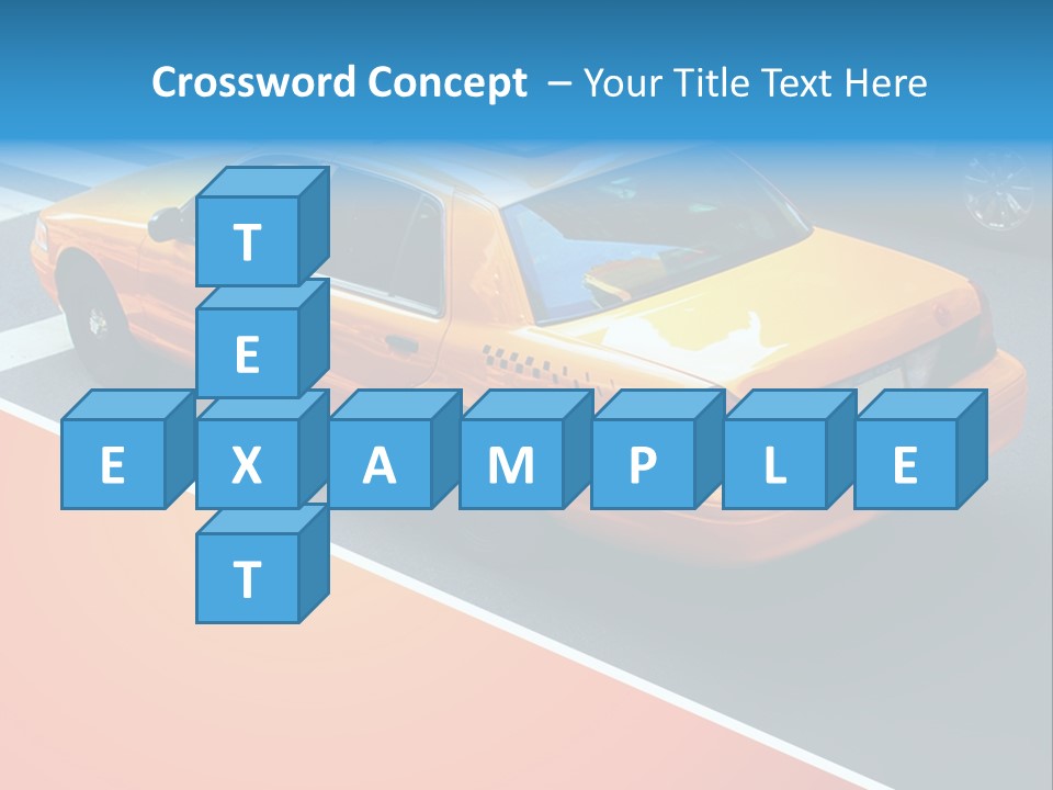 City Taxicab Cab PowerPoint Template