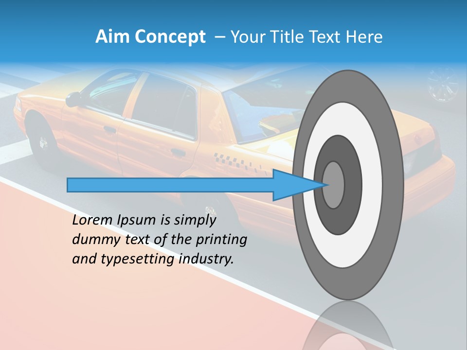 City Taxicab Cab PowerPoint Template