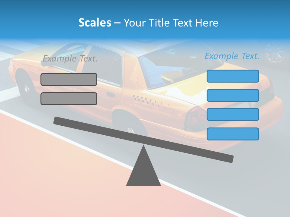City Taxicab Cab PowerPoint Template