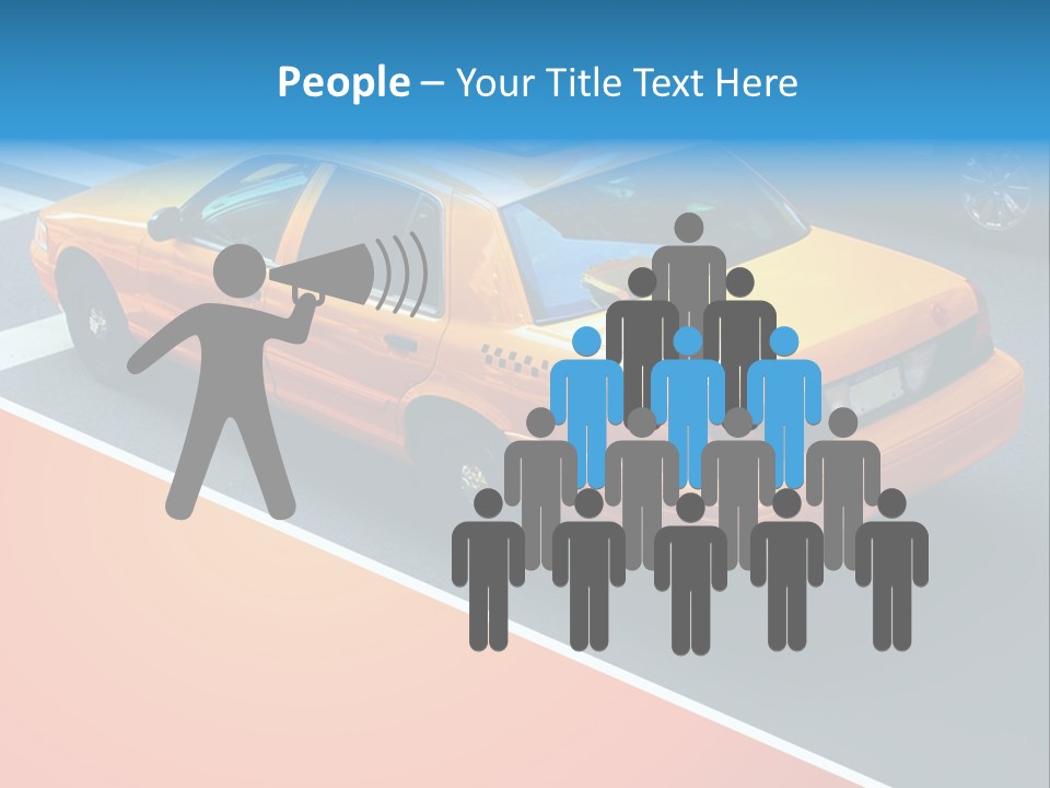City Taxicab Cab PowerPoint Template