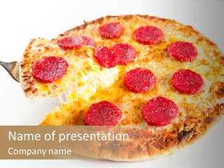 Peperoni Lunch Melted PowerPoint Template