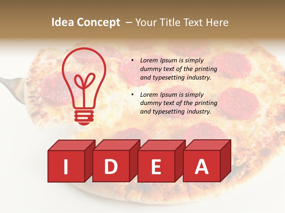 Peperoni Lunch Melted PowerPoint Template