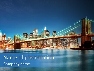 New York Night PowerPoint Template