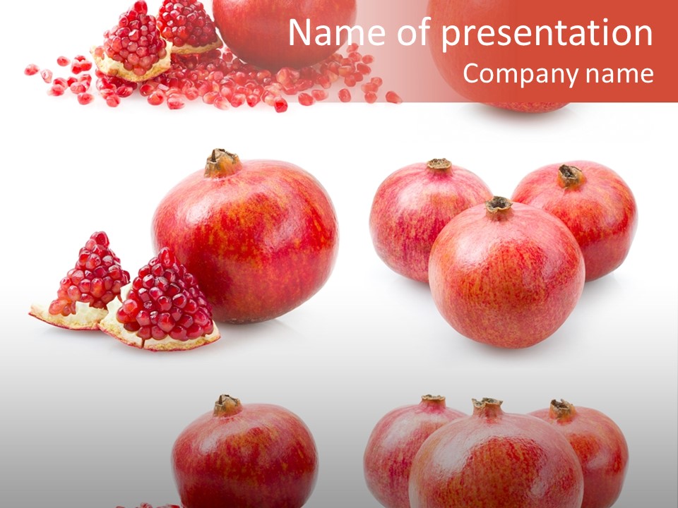 Pomegranate Dainty Food PowerPoint Template