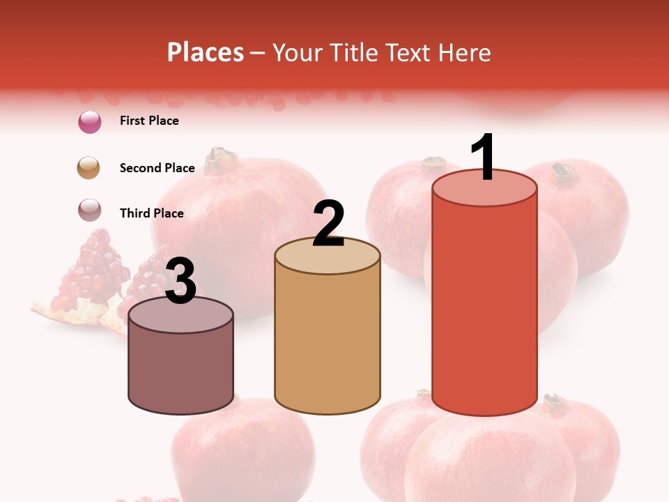 Pomegranate Dainty Food PowerPoint Template