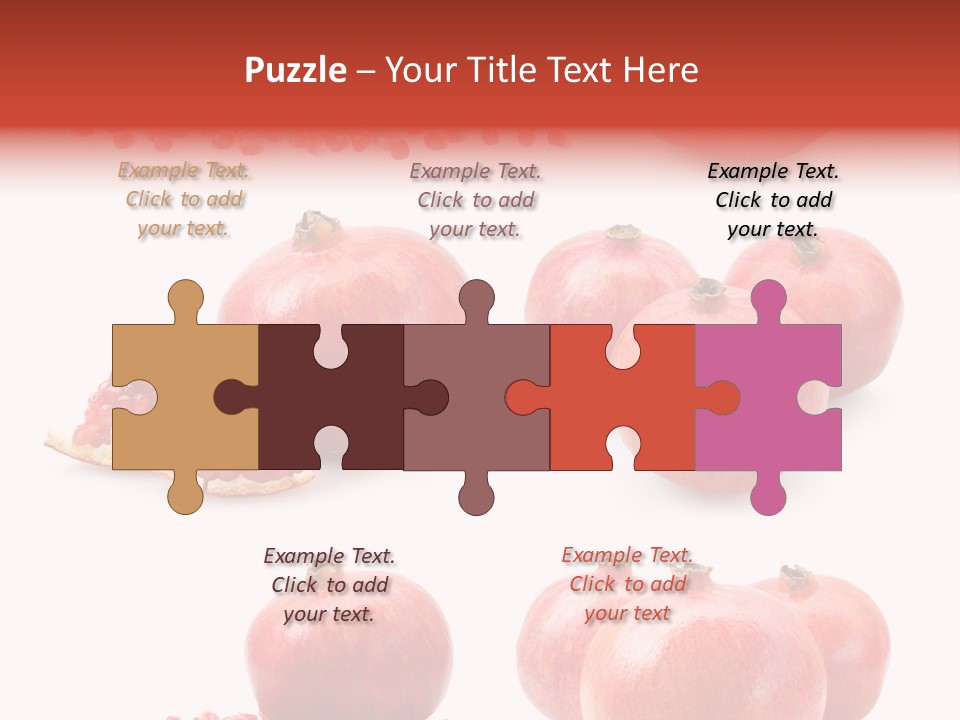 Pomegranate Dainty Food PowerPoint Template