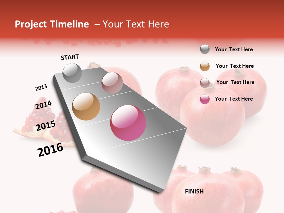 Pomegranate Dainty Food PowerPoint Template