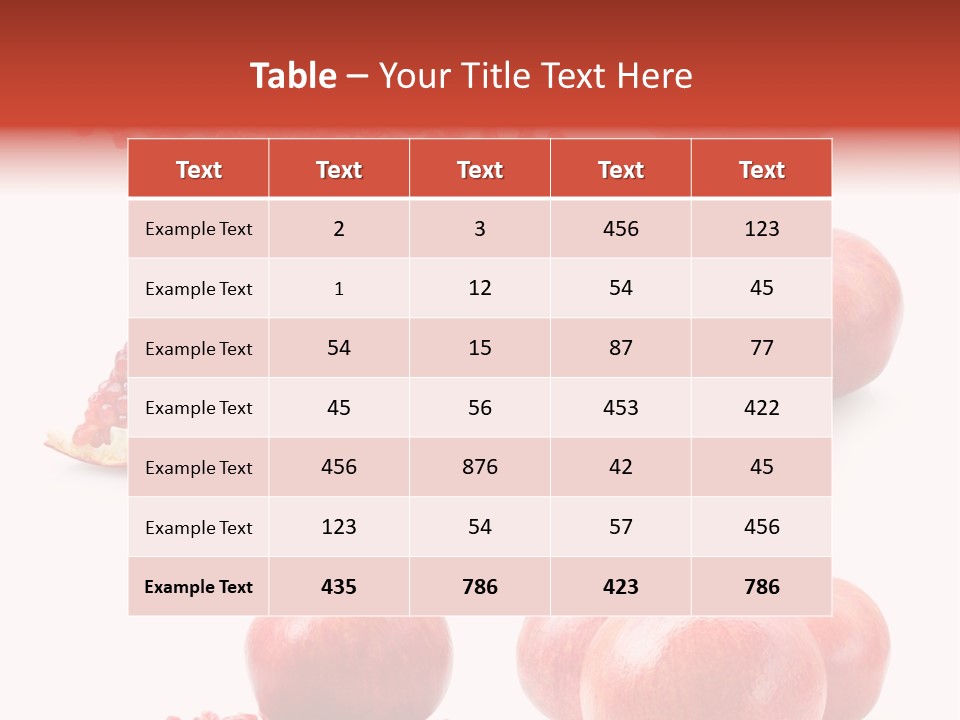 Pomegranate Dainty Food PowerPoint Template