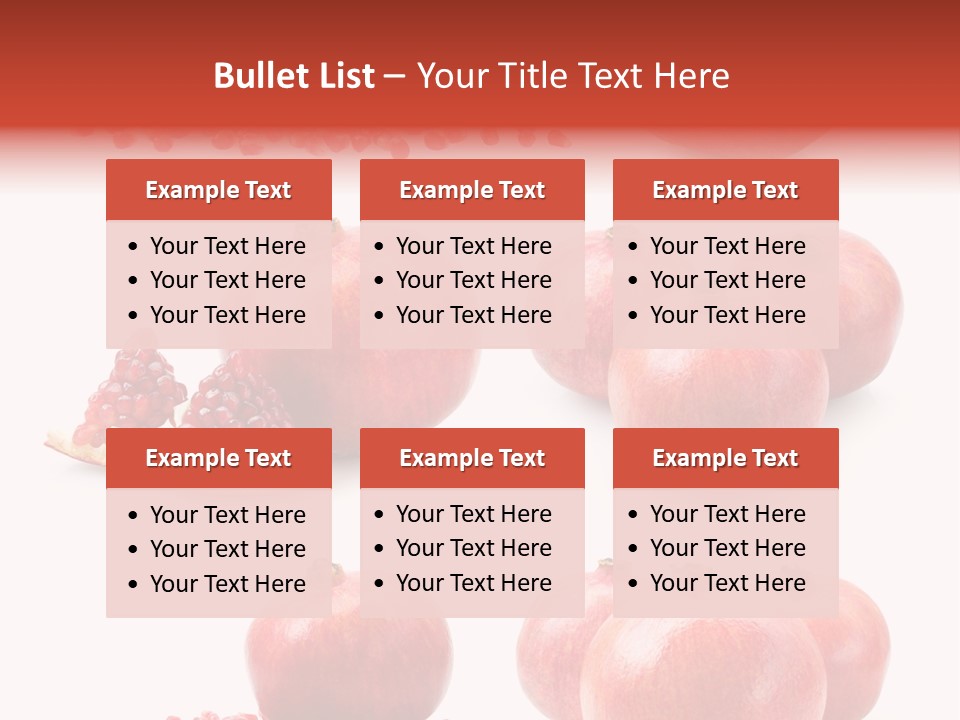 Pomegranate Dainty Food PowerPoint Template