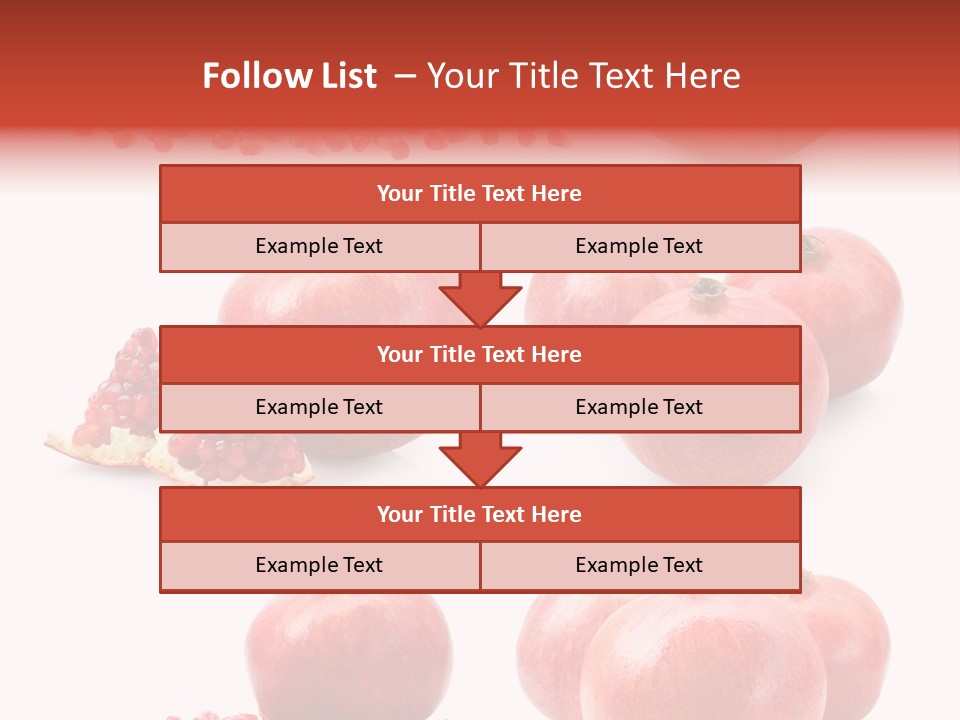 Pomegranate Dainty Food PowerPoint Template