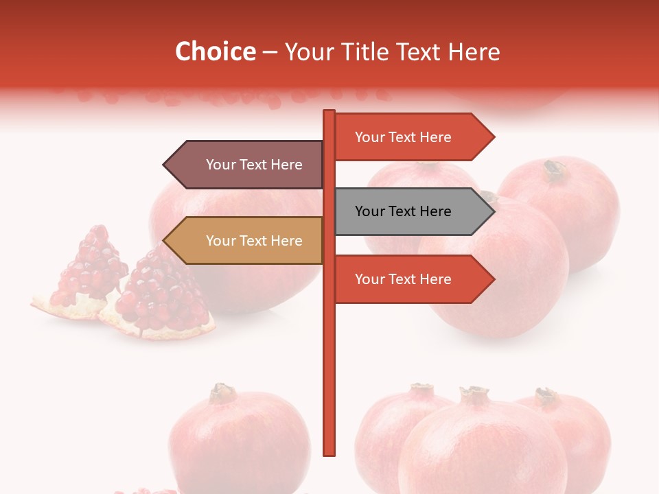 Pomegranate Dainty Food PowerPoint Template