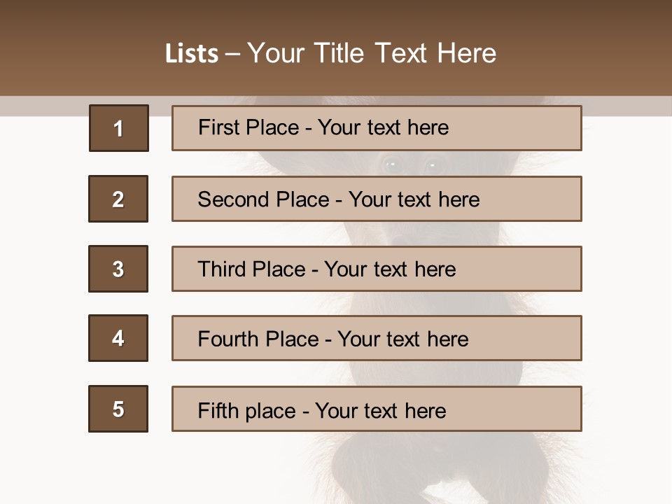 Indoors White Young Animal PowerPoint Template